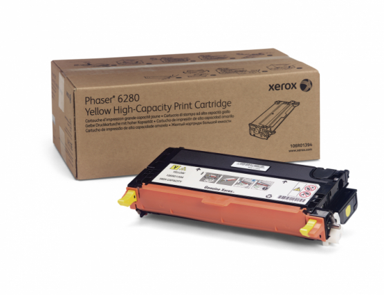 Xerox Phaser 6280 Yellow Toner Cartridge - High Capacity (106R01394) 