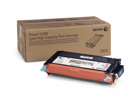 Xerox Phaser 6280 Cyan Toner Cartridge - High Capacity (106R01392) 