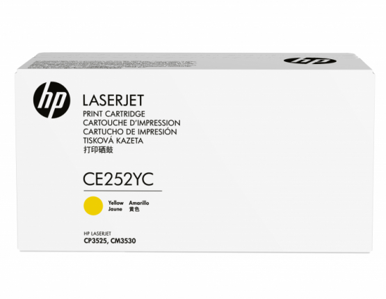 HP Yellow Original Contract Toner Cartridge - Extra High Capacity (CE252YC) 