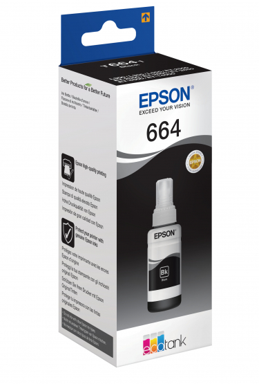 Epson 664 Ecotank Black Ink Bottle (70ml) (C13T664140) 