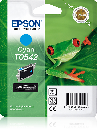 Epson T0549 (Frog) Cyan Ink Cartridge - Ultra Chrome Hi-Gloss (C13T05424010) 