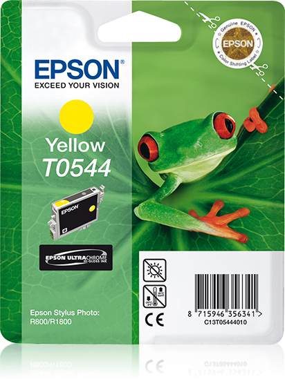 Epson T0544 (Frog) Yellow Ink Cartridge - Ultra Chrome Hi-Gloss (C13T05444010) 