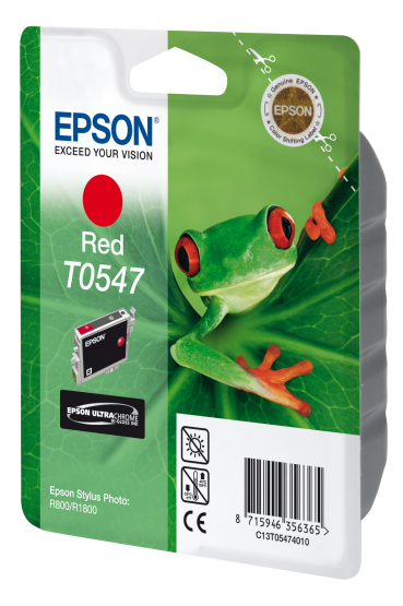 Epson T0547 (Frog) Red Ink Cartridge - Ultra Chrome Hi-Gloss (C13T05474010) 