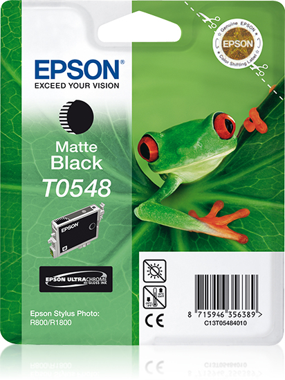 Epson T0548 (Frog) Matte Black Ink Cartridge - Ultra Chrome Hi-Gloss (C13T05484010) 