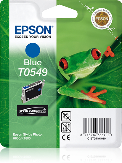 Epson T0549 (Frog) Blue Ink Cartridge - Ultra Chrome Hi-Gloss (C13T05494010) 