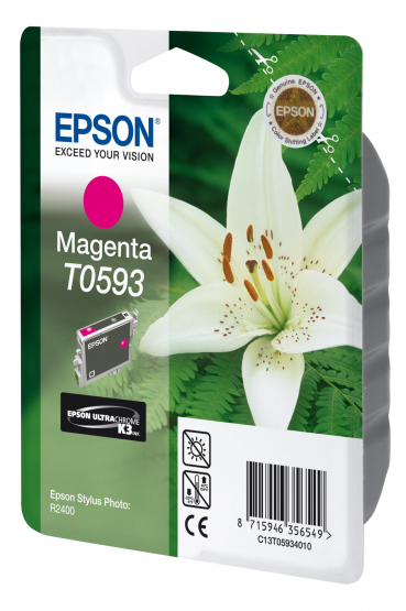 Epson T0593 (Lily) Magenta Ink Cartridge - Ultra Chrome K3 (C13T05934010) 