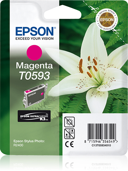 Epson T0593 (Lily) Magenta Ink Cartridge - Ultra Chrome K3 (C13T05934010) 