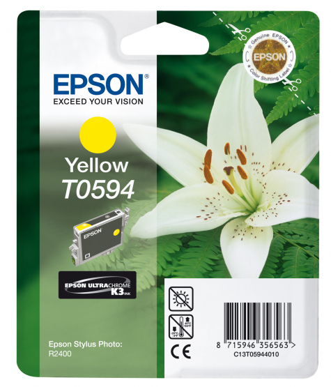 Epson T0594 (Lily) Yellow Ink Cartridge - Ultra Chrome K3 (C13T05944010) 