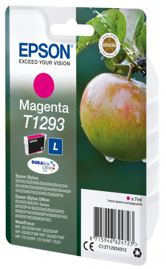 Epson T1293(Apple) Magenta Ink Cartridge - T1293 DURABrite Ultra Ink (C13T12934012) 