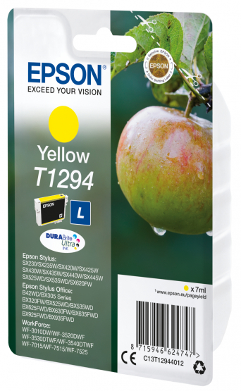 Epson T1294 (Apple) Yellow Ink Cartridge - T1294 DURABrite Ultra Ink (C13T12944012) 