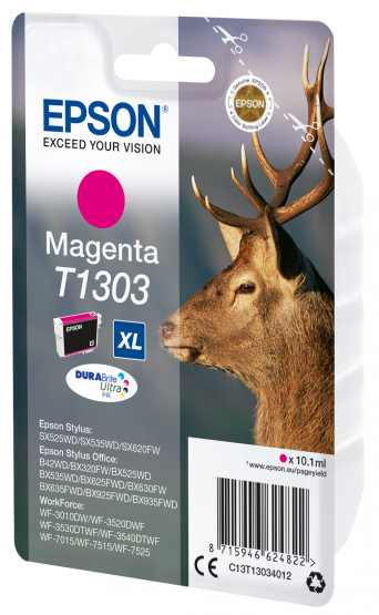 Epson T1303 (Stag) Magenta Ink Cartridge - DURABrite Ultra Ink (C13T13034012) 