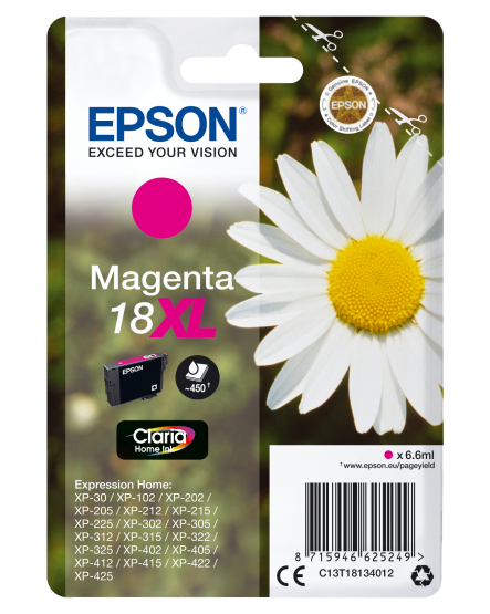 Epson 18XL (Daisy) Magenta Ink Cartridge - Claria Home Ink (C13T18134012) 