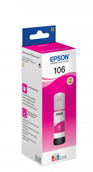 Epson 106 EcoTank Magenta Ink Bottle (C13T00R340) 