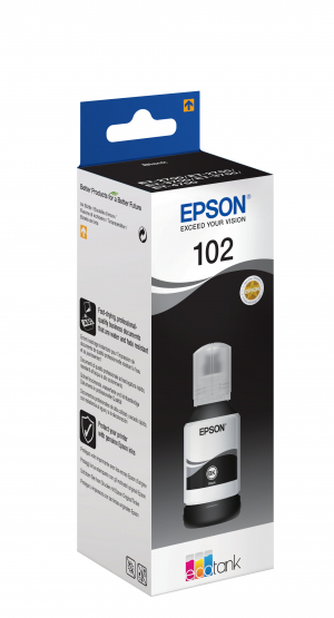 Epson 102 EcoTank Pigment Black Ink Bottle (C13T03R140) 