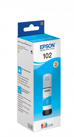 Epson 102 EcoTank Cyan Ink Bottle (C13T03R240) 