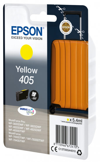 Epson 405 (Suitcase) Yellow Ink Cartridge - DURABrite Ultra Ink (C13T05G44010) 