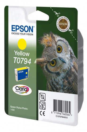 Epson T0794 (Owl) Yellow Ink Cartridge - Claria Photographic Ink (C13T07944010) 