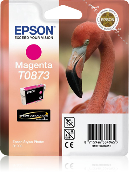 Epson T0873 (Flamingo) Magenta Ink Cartridge - Ultra Gloss (C13T08734010) 