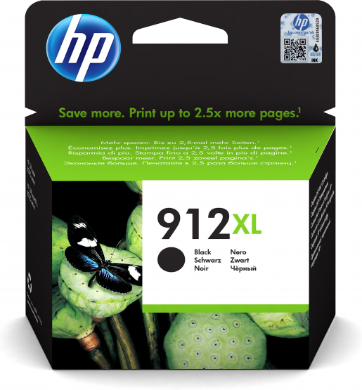 HP 912XL Black Original Ink Cartridge - High Capacity (3YL84AE) 