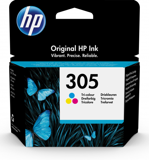 HP 305 Tri-Colour Original Ink Cartridge - Cyan, Magenta, Yellow (3YM60AE) 