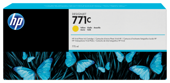 HP 771C Yellow Original DesignJet Ink Cartridge (B6Y10A) 