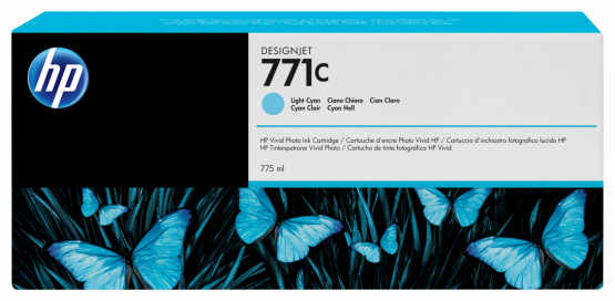 HP 771C Light Cyan Original DesignJet Ink Cartridge (B6Y12A) 