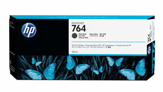 HP 764 Matte Black Original DesignJet Ink Cartridge (C1Q16A) 