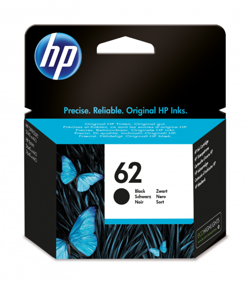 HP 62 Black Original Ink Cartridge (C2P04AE) 