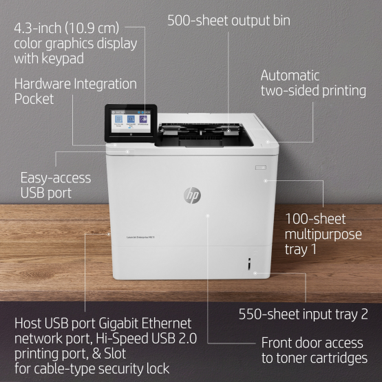 HP LaserJet Enterprise M611dn Printer (7PS84A#B19) 