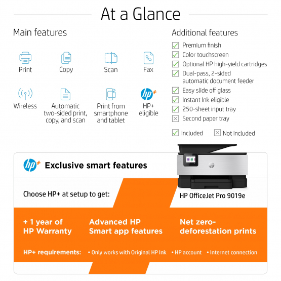 HP OfficeJet Pro 9019e Inkjet All-in-One Printer (22A59B#687) 