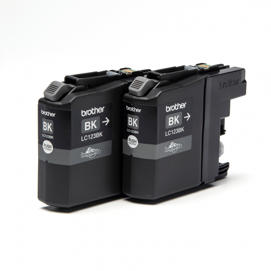 Brother LC123BKBP2 Black Ink Cartridge (2 Pack) (LC123BKBP2) 