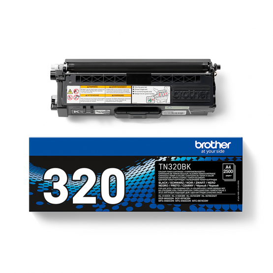 Brother TN320BK Black Toner Cartridge (TN320BK) 
