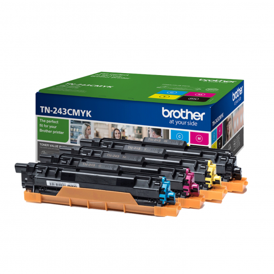 Brother TN-243CMYK Toner CartridgeMulti-Pack - Black, Cyan, Magenta, Yellow (TN243CMYK) 