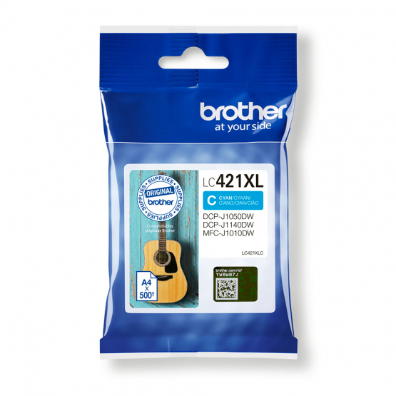 Brother LC421XLC Cyan Ink Cartridge - High Capacity (LC421XLC) 