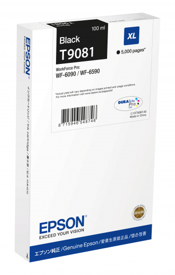 Epson T9081 XL Black Ink Cartridge - High Capacity (C13T908140) 