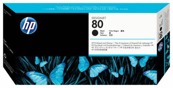 HP 80 Black Original Printhead and Printhead Cleaner Kit (C4820A) 