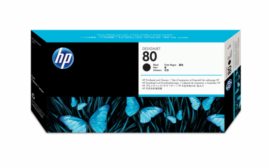 HP 80 Black Original Printhead and Printhead Cleaner Kit (C4820A) 