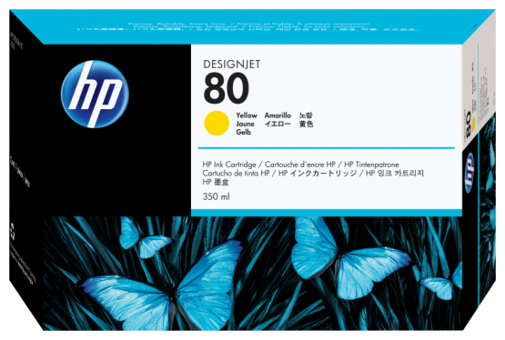 HP 80 Yellow Original Ink Cartridge (C4848A) 