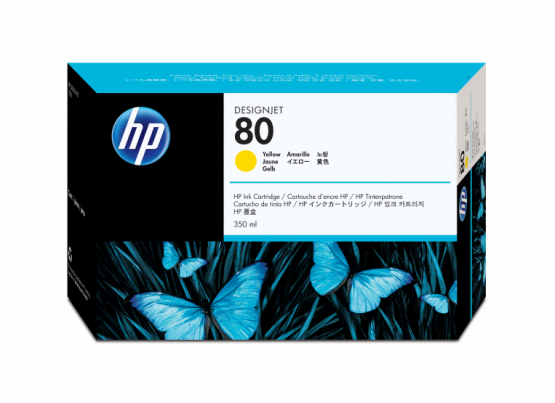 HP 80 Yellow Original Ink Cartridge (C4848A) 