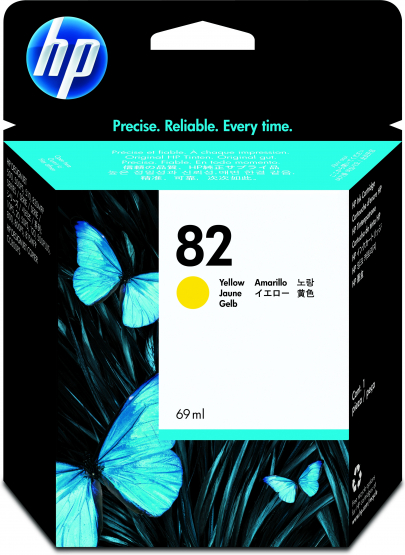HP 82 Yellow DesignJet Ink Cartridge (C4913A) 