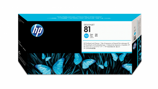 HP 81 Cyan DesignJet Printhead and Printhead Cleaner (C4951A) 