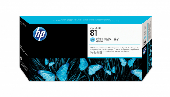 HP 81 Light Cyan DesignJet Printhead and Printhead Cleaner (C4954A) 