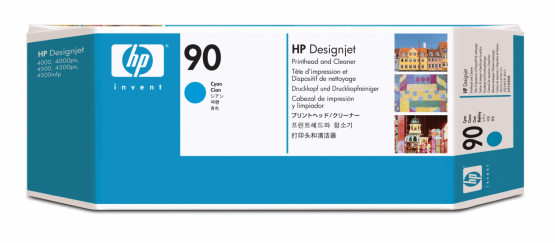 HP 90 Cyan Original DesignJet Printhead and Printhead Cleaner (C5055A) 