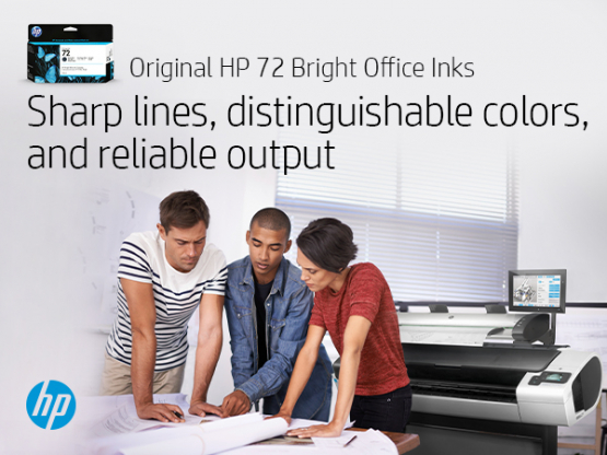 HP 72 Cyan Original DesignJet Ink Cartridge (C9371A) 