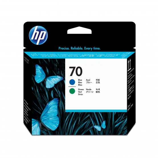 HP 70 Blue and Green Original DesignJet Printhead (C9408A) 