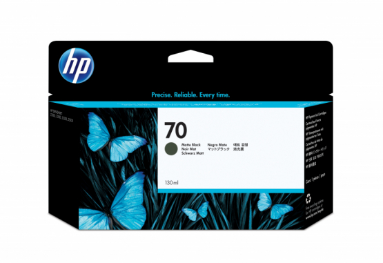 HP 70 Matte Black Original DesignJet Ink Cartridge (C9448A) 