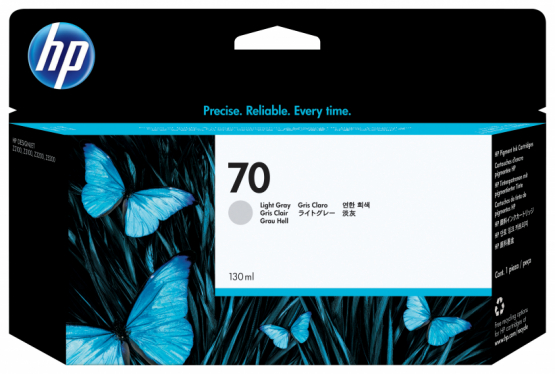 HP 70 Light Gray Original DesignJet Ink Cartridge (C9451A) 
