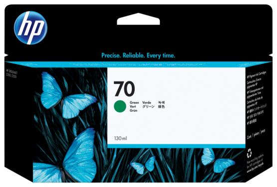 HP 70 Green Original DesignJet Ink Cartridge (C9457A) 