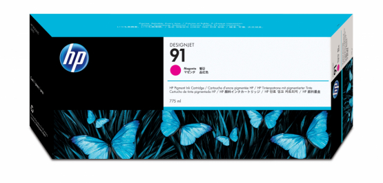 HP 91 Magenta Original DesignJet Pigment Ink Cartridge (C9468A) 
