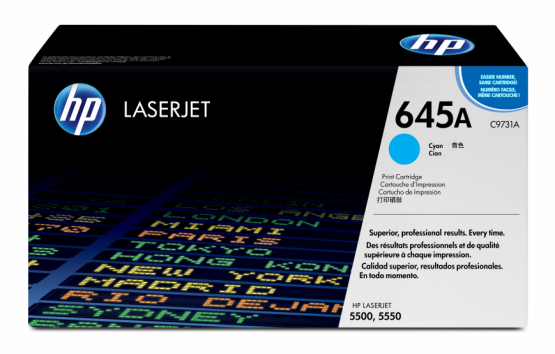 HP 645A Cyan Original Toner Cartridge (C9731A) 